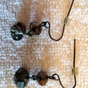 One pair Swarovski crystal earrings on silver earwires